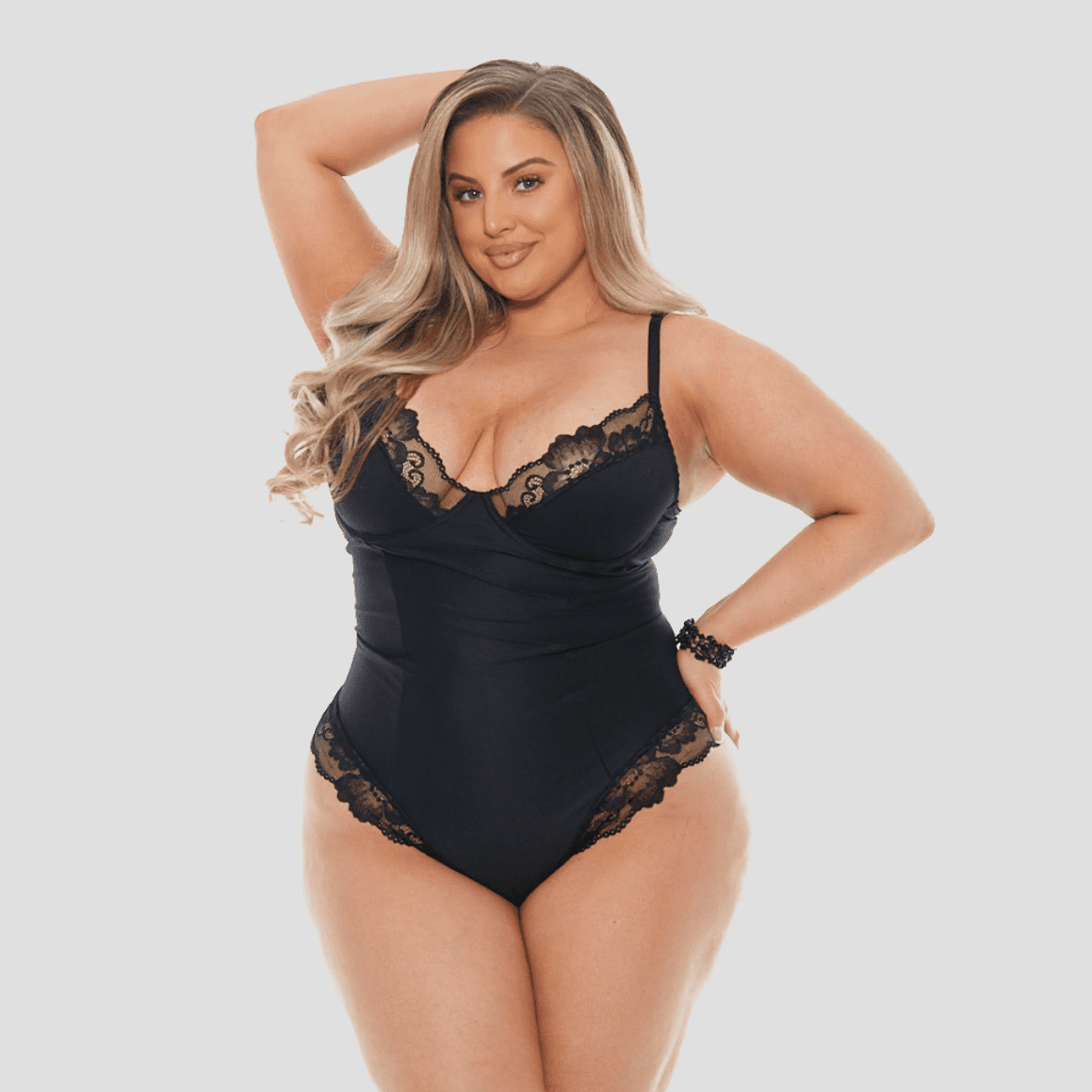 Sculpting Body Suit With Lace